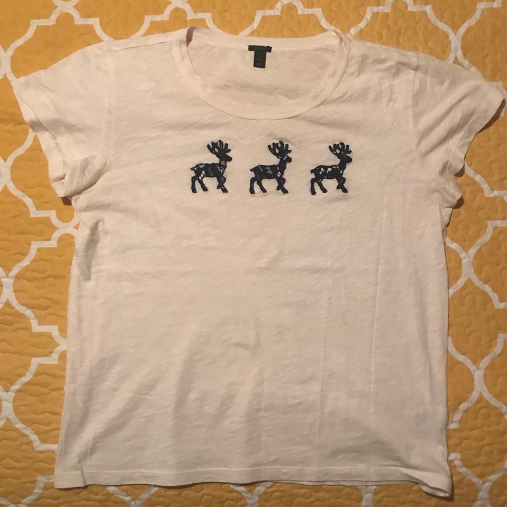 J. Crew Reindeer Holiday T-shirt